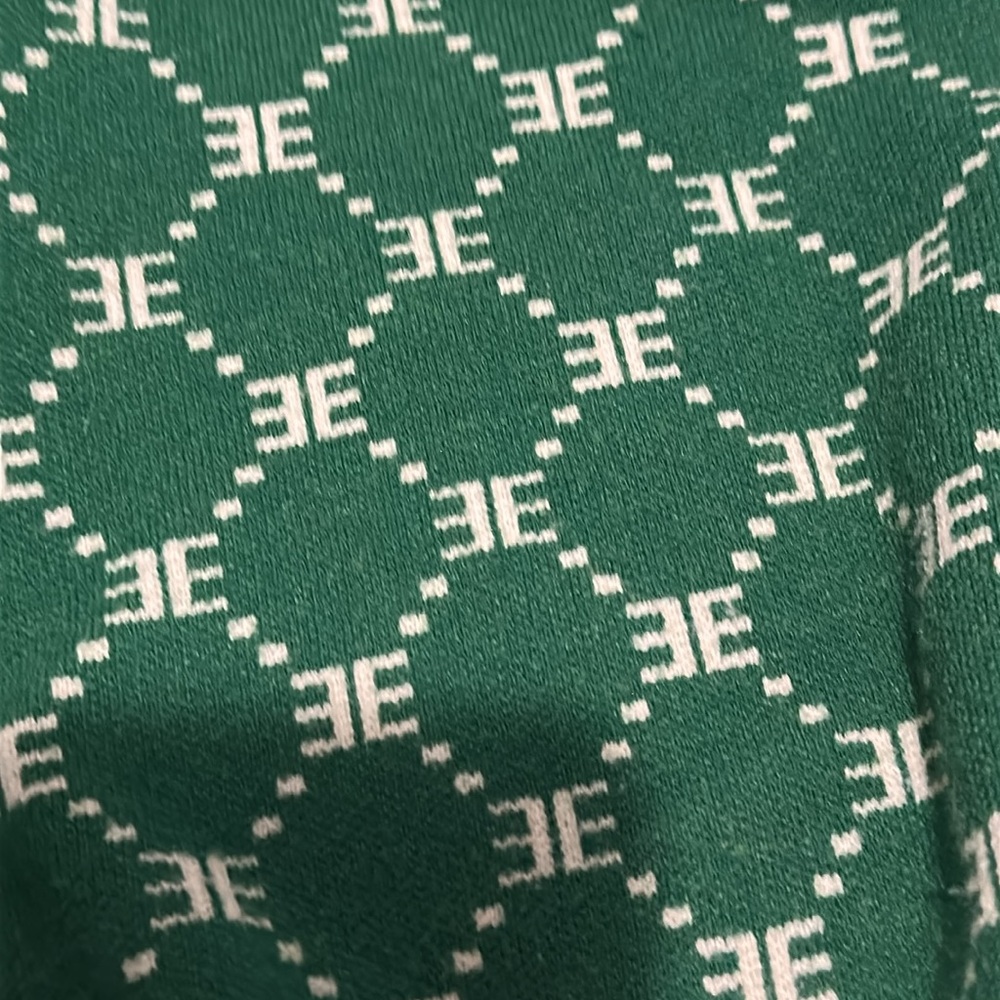 Ellandemm Green Monogram Knit Shorts - Picture 5 of 5